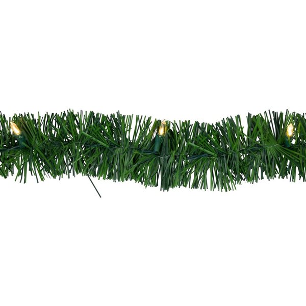 Northlight 18-ft x 3-in Pre-Lit Pine Artificial Christmas Garland  Warm White LED Lights