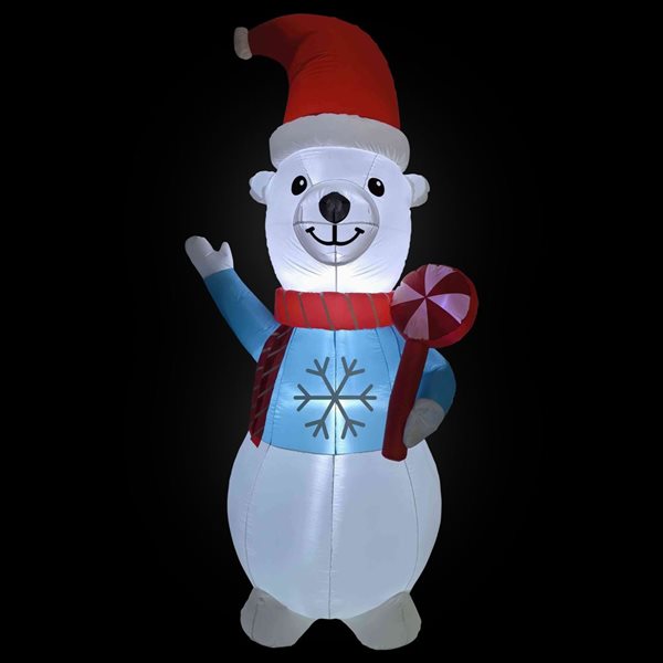 Northlight 8-ft LED Lighted Inflatable Polar Bear Outdoor Christmas Decoration