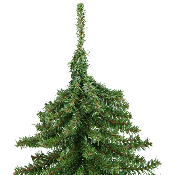 Northlight 18-in Potted Downswept Mini Village Pine Medium Artificial Christmas Tree  Unlit