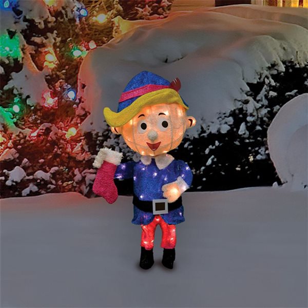 Northlight 19-in Lighted Hermie from Rudolph Outdoor Christmas Decoration - Clear LED Lights