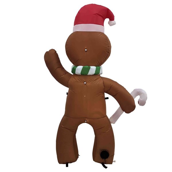 Northlight 5-ft Lighted Inflatable Gingerbread Man Outdoor Christmas Decoration