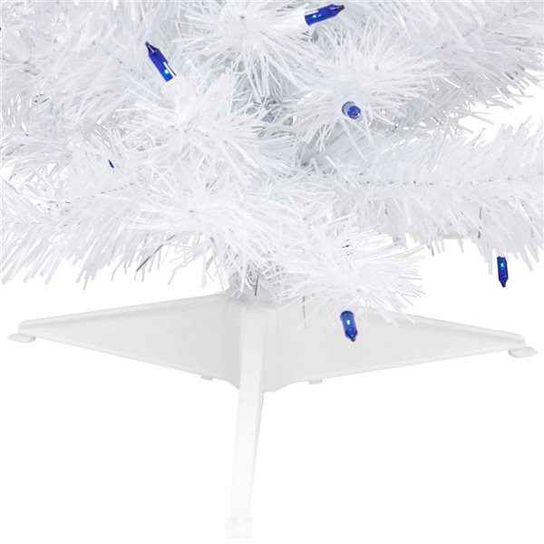 Northlight 2-ft Pre-lit White Iridescent Pine Artificial Christmas Tree - Blue Lights