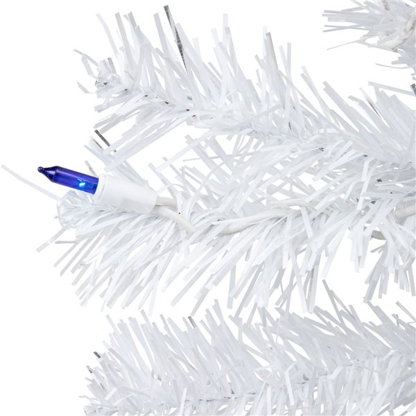 Northlight 2-ft Pre-lit White Iridescent Pine Artificial Christmas Tree - Blue Lights