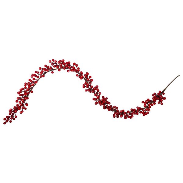 Northlight 5-ft Shiny Red Berries Artificial Twig Christmas Garland - Unlit
