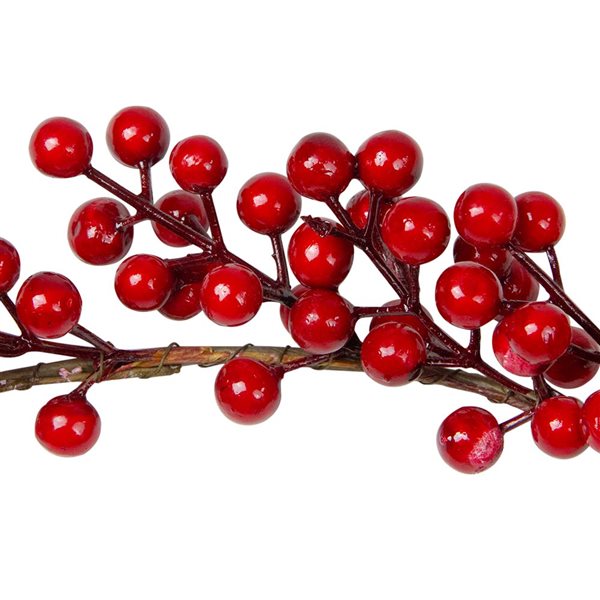 Northlight 5-ft Shiny Red Berries Artificial Twig Christmas Garland - Unlit