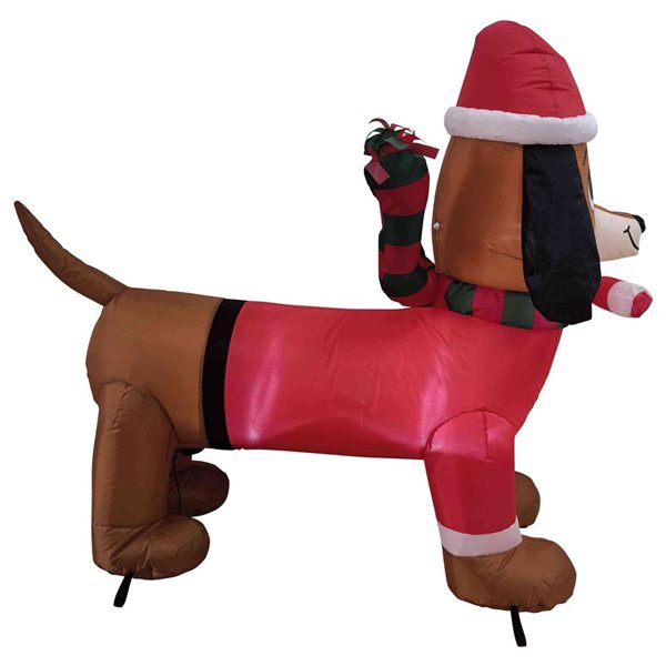 Northlight 4-ft LED Lighted Inflatable Dachshund Outdoor Christmas Decoration