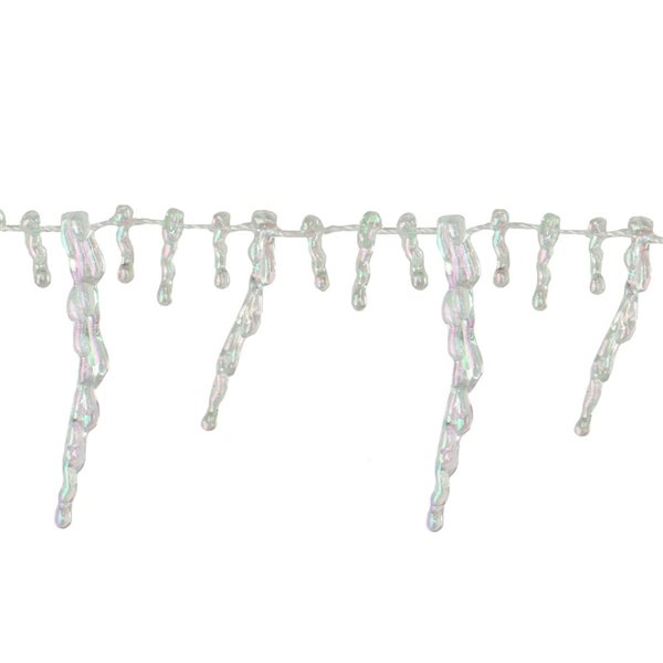 Northlight 8-ft x 2.5-in Clear Iridescent Icicle Beaded Artificial Christmas Garland - Unlit