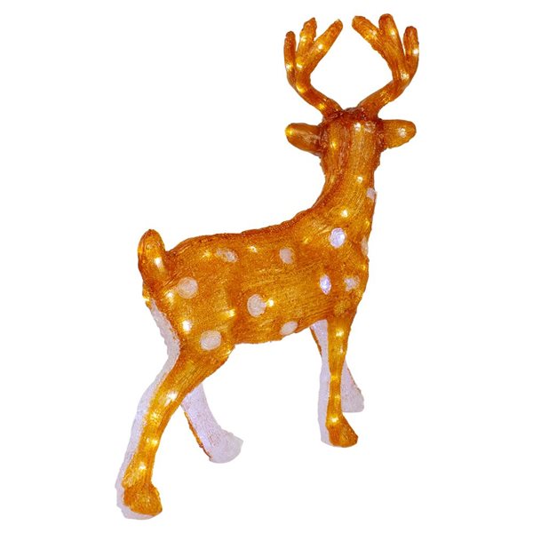 Northlight 24-in LED Commercial Grade Acrylic Mini Reindeer Outdoor Christmas Decor - White Lights