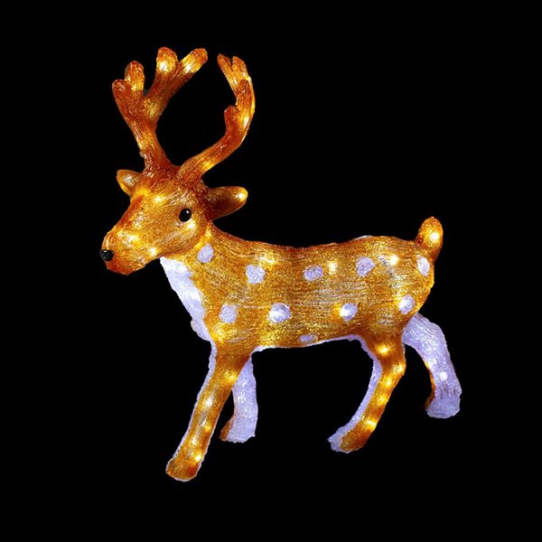 Northlight 24-in LED Commercial Grade Acrylic Mini Reindeer Outdoor Christmas Decor - White Lights