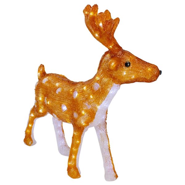 Northlight 24-in LED Commercial Grade Acrylic Mini Reindeer Outdoor Christmas Decor - White Lights