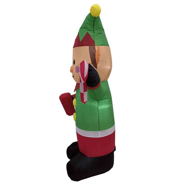 Northlight 4.25-ft Lighted Inflatable Elf Outdoor Christmas Decoration