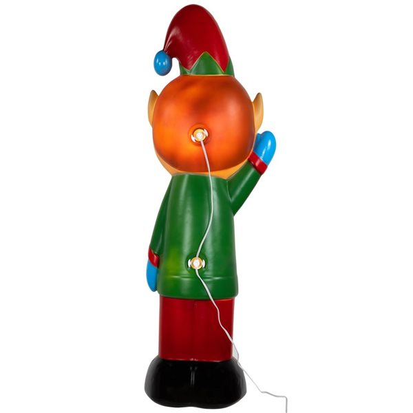 Northlight 40-in Lighted Retro Style Blow Mold Elf Outdoor Christmas Decoration