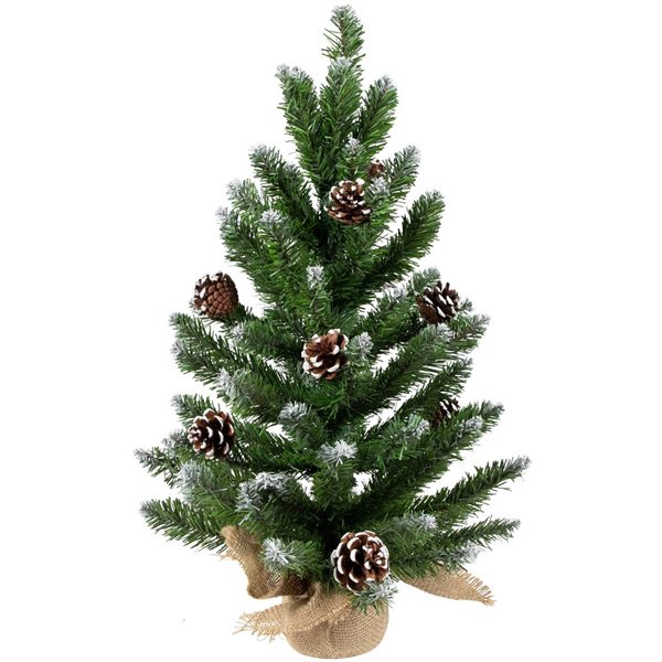 Northlight 24-in Frosted Norway Pine with Pine Cones Medium Artificial Christmas Tree  Unlit