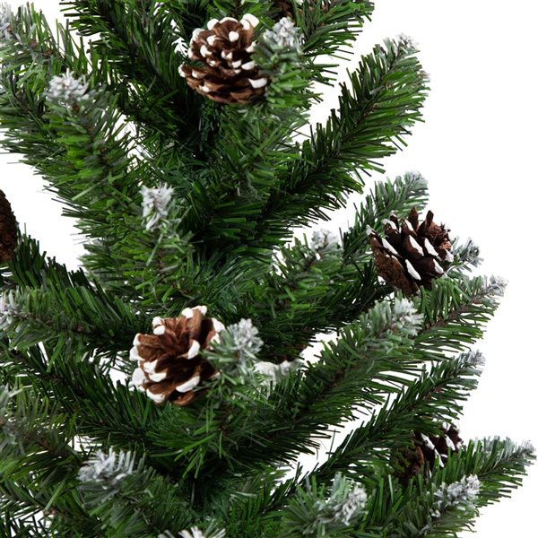 Northlight 24-in Frosted Norway Pine with Pine Cones Medium Artificial Christmas Tree  Unlit