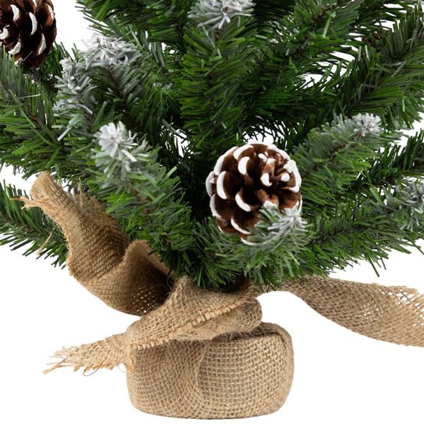 Northlight 24-in Frosted Norway Pine with Pine Cones Medium Artificial Christmas Tree  Unlit