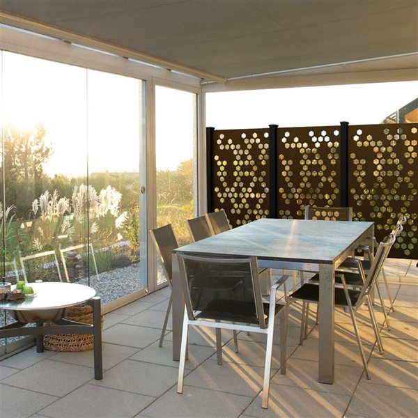 Sunbelly 36.25-in Honeycomb Aluminum Bronze Privacy Screen Panel