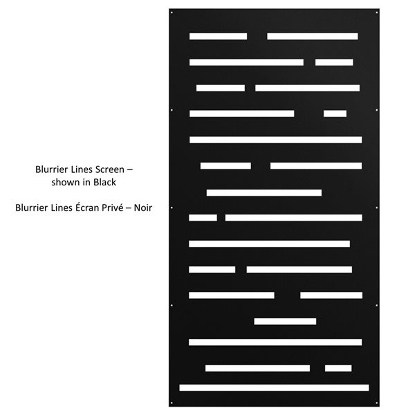 Sunbelly 36 x 68-in  Aluminum Black Screen Panel - Blurrier Lines (Screen Only)