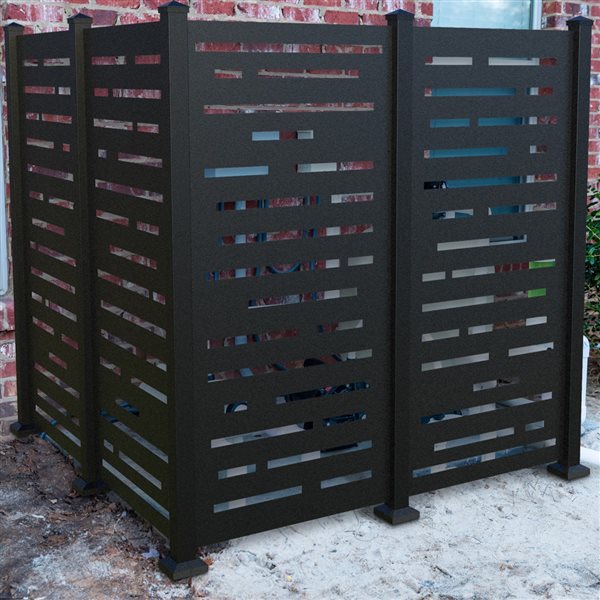 Sunbelly 36 x 68-in  Aluminum Black Screen Panel - Blurrier Lines (Screen Only)