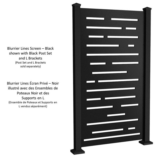 Sunbelly 36 x 68-in  Aluminum Black Screen Panel - Blurrier Lines (Screen Only)