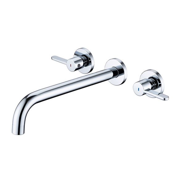 RAINLEX Double Handle Wall Mounted Tub Faucet in Chrome