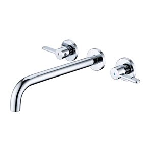 RAINLEX Double Handle Wall Mounted Tub Faucet in Chrome