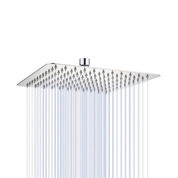 RAINLEX 10-in Square Ultra-Thin Rain Fixed Shower Head in Chrome