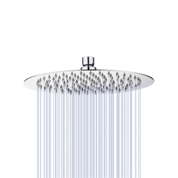 RAINLEX 10-in Round Ultra-Thin Rain Fixed Shower Head in Chrome