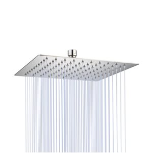 RAINLEX 10-in Square Ultra-Thin Rain Fixed Shower Head in Brushed Nickel