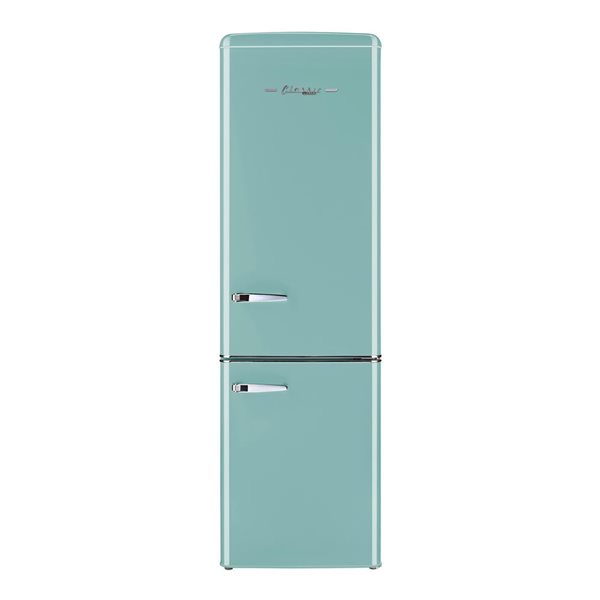 Unique Classic Retro 22-in 9-ft³ Ocean Mist Turquoise Bottom-Freezer Refrigerator, ENERGY STAR®