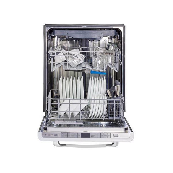 Unique Classic Retro 24-in Marshmallow White Built-In Dishwasher with Stainless Steel Tub, 45 dBa