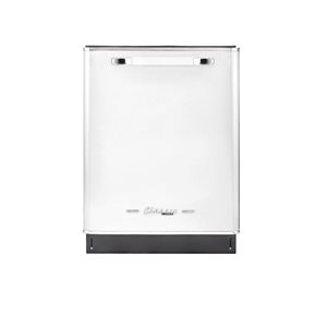 Unique Classic Retro 24-in Marshmallow White Built-In Dishwasher with Stainless Steel Tub, 45 dBa