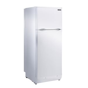 Unique Off-Grid 24-in 9.7-ft³ Propane Top Freezer Refrigerator w CO Alarming Devic - White