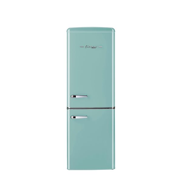 Unique Classic Retro 22-in 7-ft³ Ocean Mist Turquoise Bottom-Freezer Refrigerator, ENERGY STAR®