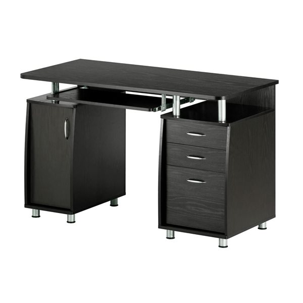 Techni Mobili Complete Workstation Computer Desk with Storage - Espresso