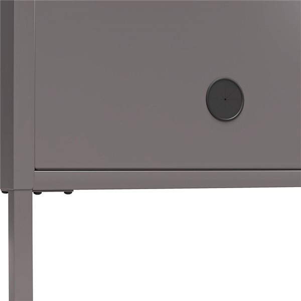 Systembuild Evolution Sunset District Metal TV Stand for Televisions up to 65-in - Graphite Grey