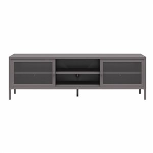 Meuble télé en métal Sunset District de Systembuild Evolution pour téléviseurs de 65 po ou moins, gris graphite