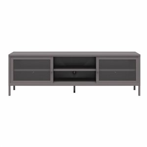 Systembuild Evolution Sunset District Metal TV Stand for Televisions up to 65-in - Graphite Grey