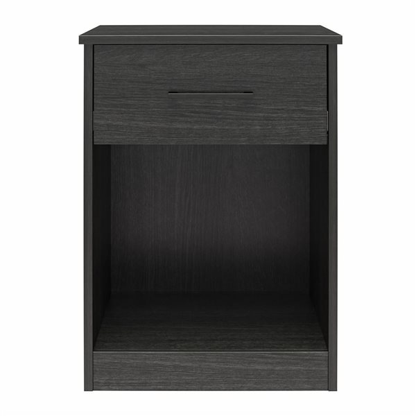 Ameriwood Home BrEZ Build Pearce Nightstand with Drawer - Black Oak