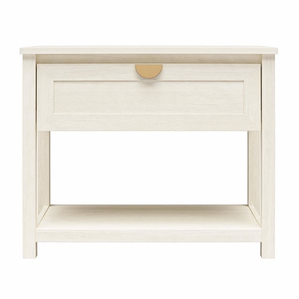 Mr. Kate Primrose Wide 1 Drawer Nightstand with Open Shelf - Ivory Oak