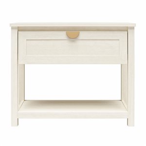 Mr. Kate Primrose Wide 1 Drawer Nightstand with Open Shelf - Ivory Oak