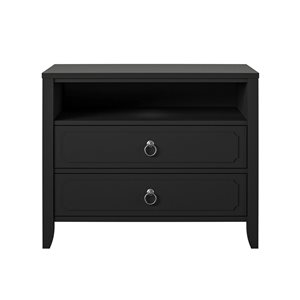 Novogratz Her Majesty 2 Drawer Nightstand - Black