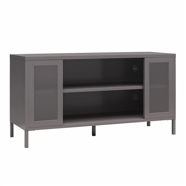 Systembuild Evolution Sunset District Metal TV Stand for Televisions up to 50-in - Graphite