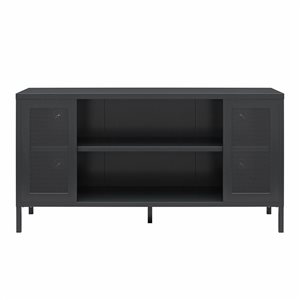 Systembuild Evolution Sunset District Metal TV Stand for Televisions up to 50-in - Black