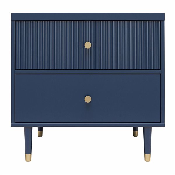 CosmoLiving by Cosmopolitan Elizabeth Nightstand - Navy