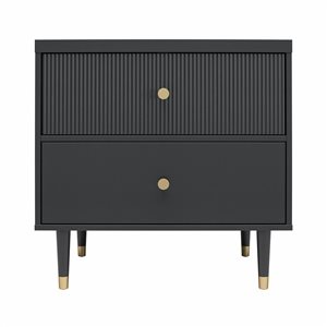 CosmoLiving by Cosmopolitan Elizabeth Nightstand - Black