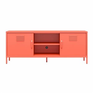 Meuble télé en métal de style casier Cache de Novogratz pour téléviseurs d'au plus 65 po, orange