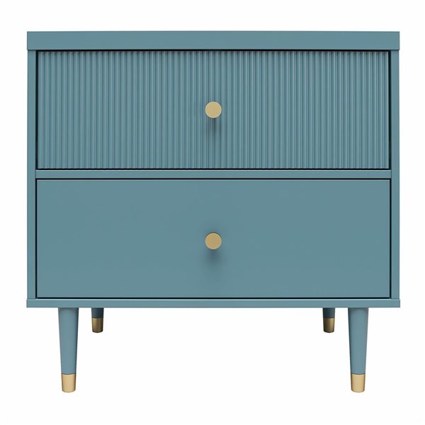 CosmoLiving by Cosmopolitan Elizabeth Nightstand - Smoke Blue