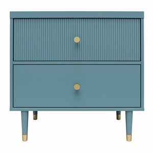 CosmoLiving by Cosmopolitan Elizabeth Nightstand - Smoke Blue