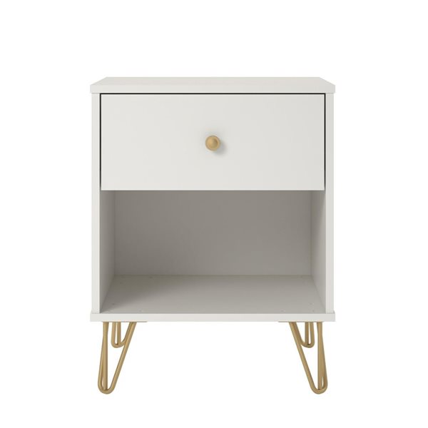 Table de nuit Finley de Novogratz, blanc