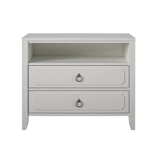 Novogratz Her Majesty 2 Drawer Nightstand - Soft White